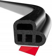 Универсальное клейкое уплотнение для автомобильной двери 5 м - Черный