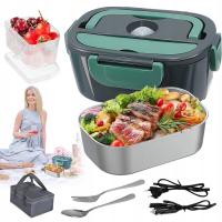 ELEKTRYCZNY LUNCHBOX POJEMNIK STALOWY DLA DOMU I SAMOCHODU 60W 12V 24V 220V