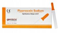 Paski FLUORESCEIN SODIUM fluoresceinowe 100 szt Optitech FL-2304