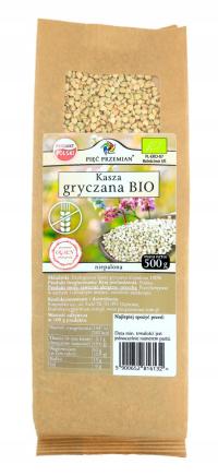 PIĘĆ PRZEMIAN KASZA GRYCZANA BEZGLUTENOWA BIAŁA BIO 500g