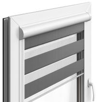 Рулонные шторы День Ночь в алюминиевой кассете по размеру грузило (36 цветов)