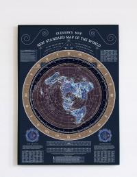 Плоская Земля карта мира Глисон 1892 г.