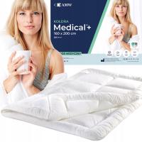 Антиаллергенное медицинское одеяло 160X200 круглогодичное анти-серое AMW белое