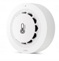 3w1 Czujnik Dymu Temperatury i Wilgotności 80dB Alarm Dźwiękowy i WiFi TUYA