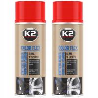 2× K2 Color Flex Guma w sprayu czerwony 400ml