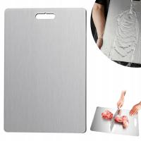 DESKI DO KROJENIA DO KUCHNI MIĘSA RYB STAL NIERDZEWNA TYTAN MOCNE36X25CM