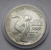 213. USA SREBRO 1 dolar 1983-S, Olimpiada - stempel zwykły