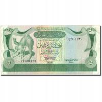 Banknot, Libia, 5 Dinars, KM:45a, VF(30-35)