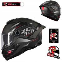 MT THUNDER 4 SV LUMINENCE D1 черный серый мотоциклетный шлем цельный черный