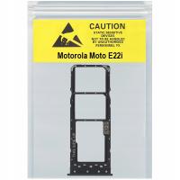 Tacka, slot na kartę SIM do Motorola Moto E22i Dual SIM, czarna ORG