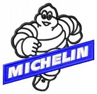 Naszywka dla fanów Michelin logo haftowana z termofolią