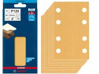 BOSCH наждачная бумага 80X133MM P120 8 отверстий EXPERT C470 10шт