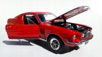 FORD MUSTANG GT 1967 КРАСНАЯ МЕТАЛЛИЧЕСКАЯ МОДЕЛЬ WELLY 1:24