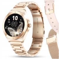 Smartwatch JG SMART женские L03 3 полосы разговора меню RU злотый