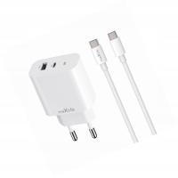 Szybka ładowarka sieciowa 30W z kablem USB-C 2 wejścia do iPhone 16 Pro