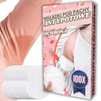 WKŁADKI ANTYPOTOWE PRZECIWPOTOWE POD PACHY OCHRONA BIAŁE - PREMIUM - 100X