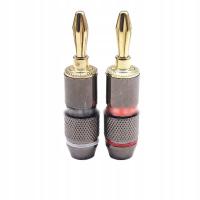 GS Banana 2pcs Monster Banana Plug 24K Gold Plated Pure Copper Speaker Plug