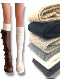 Podkolanówki damskie ciepłe kaszmirowe COSAS BDP8-97 czekoladowy 35/38