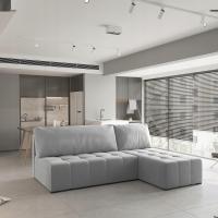 Угол DOMIRA Спящая функция классическая плюшевая ткань светло-серый