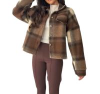 KATANA DAMSKA W KRATĘ KOSZULOWA CIEPŁA KURTKA ONE SIZE