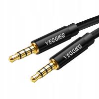 KABEL MINI JACK 3,5MM VEGGIEG MIKROFON OFC AUX 4-PIN 2m