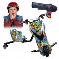 Gokart Elektryczny dla Dzieci 250 W 15km/h Skuter LED Akumulator REGULACJA