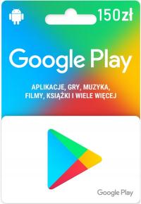 Karta podarunkowa Google Play 150 zł | Kod cyfrowy
