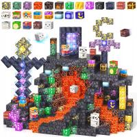 KLOCKI MAGNETYCZNE BLOKI MINECRAFT 120EL PORTAL MIECZ