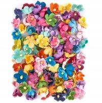 Kwiaty papierowe dpCraft kolorowe mix 60 sztuk 2cm