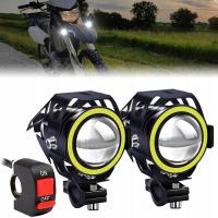 HALOGEN MOTOCYKL QUAD LAMPA ROBOCZA SZPERACZ REFLEKTOR LED RING U7