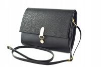 Torebka damska kopertówka wizytowa czarna LaModa LA29 Skóra eko POLSKA