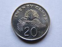 SINGAPUR SINGAPURA 20 CENTS 1989 ROK !!!!!!!! 0698