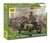 1:72 Soviet М-72 Коляска Motorcycle w/crew