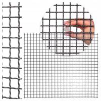 SIATKA Krepowana Karbowana goła TKANA STALOWA 510x480mm 20x20mm fi 3,6