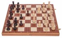 Квадратный деревянный шахматный турнир № 4 красное дерево плюс