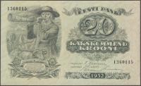 Estonia 20 koron 1932 - stan bankowy UNC -