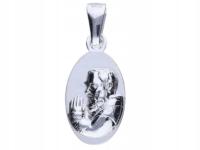 Серебряный медальон 925 отец Пио крещение причастие