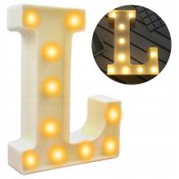 Lampka Dekoracyjna Litera L LED 22 cm – Ozdoba Pokój Dziecka