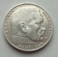 Niemcy - Trzecia Rzesza - 2 marki - 1937 F - Hindenburg - srebro
