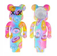 Силиконовая трубка Bearbrick Pink Donut 11 см мундштук розовый пончик