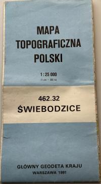 Mapa Topograficzna Polski Świebodzice 462.32 skala 1:25000