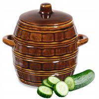 Beczka kamionkowa 2,2 l do kiszenia ogórków kapusty garnek polski kamionka