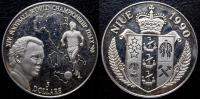 Niue 5 dolarów 1990, piłka nożna, Włochy WM 1990