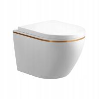 MISKA WC WISZĄCA RIMLESS MIZU-WH-GL-RIM-02 BIAŁA DESKA WOLNOOPADAJĄCA