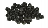 WKRĘT DOCISKOWY ŚRUBA ROBACZEK M6x6 mm 50x CZARNY