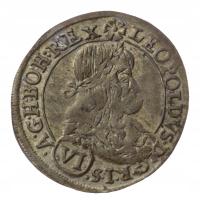 [M19236] Austria 6 krajcarów 1674 IAN, Graz