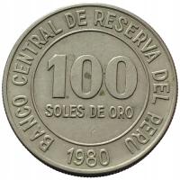 44859. Peru - 100 soli - 1980r.