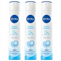 Nivea свежий натуральный женский антиперспирант спрей дезодорант 200 мл x 3