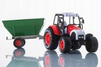 DUŻY TRAKTOR Z PRZYCZEPĄ I NAPĘDEM FARMER