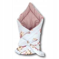 Rożek niemowlęcy na kokardę Króliki Róż Mu&Mu